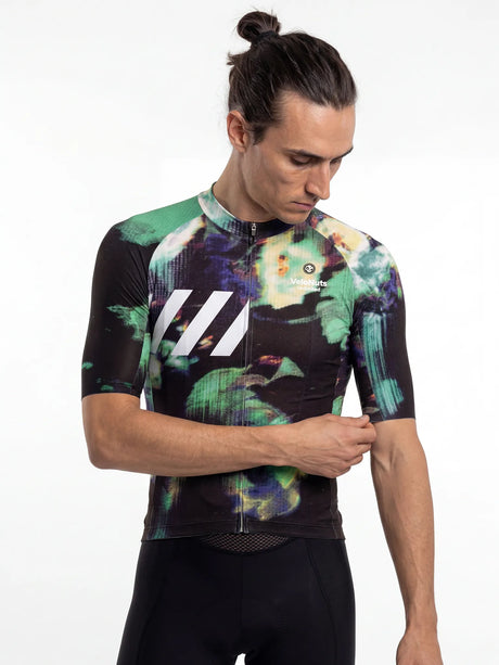 ROCKBROS heren fietsshirt Neon Condense ademend wielershirt Spectrum Clash