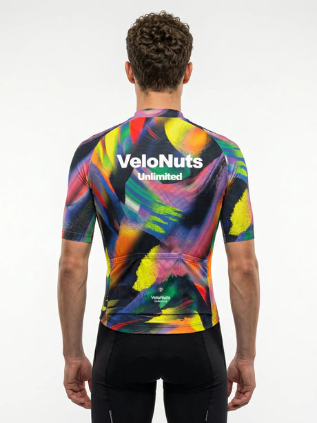 ROCKBROS heren fietsshirt Pixel Riot ademend wielershirt Vertical Glitch