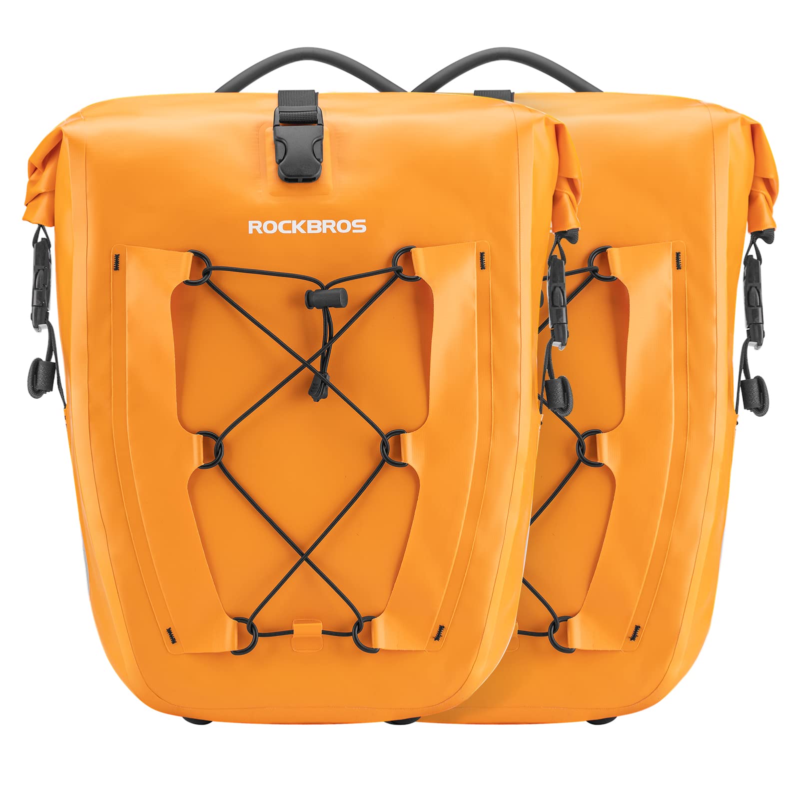 RCKBROS waterproof bagagedragertas pvc 25–32 l#kleur_oranje-2 stuks