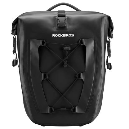 RCKBROS waterproof bagagedragertas pvc 25–32 l#kleur_Zwart