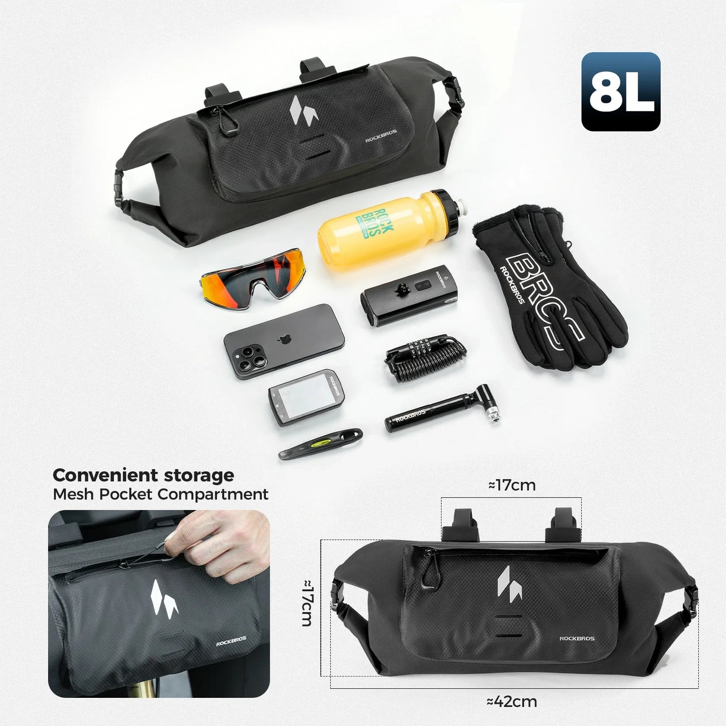 Rockbros bike bag for gravel, mountain, and folding bikes.