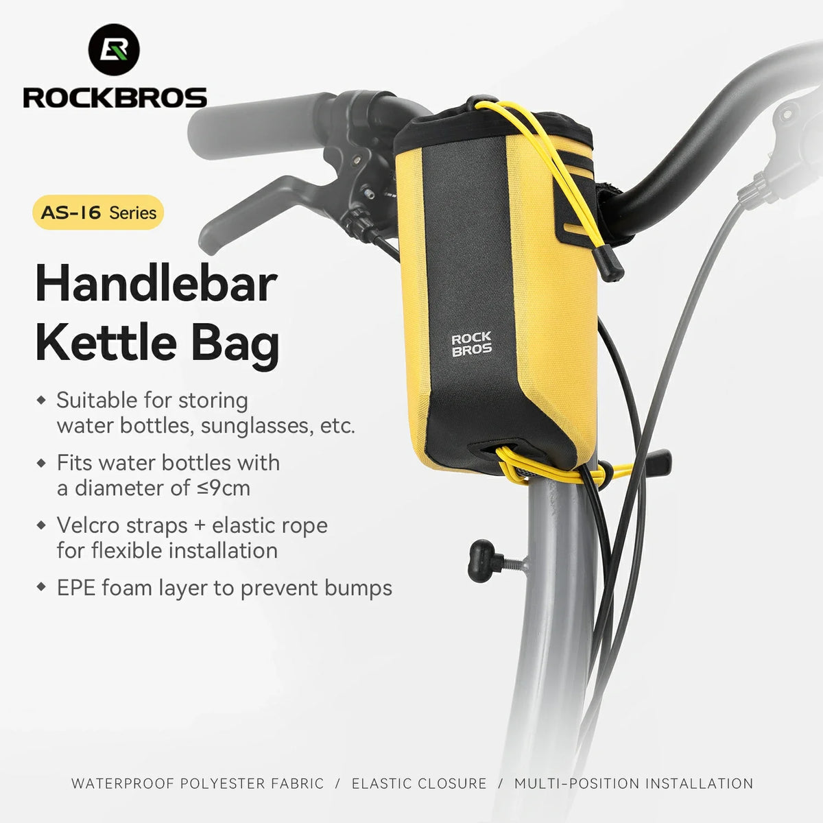 ROCKBROS waterdichte stuurtas met flessenvak as-162