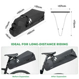 Waterdichte bikepacking zadeltas 13 L met stabilisator