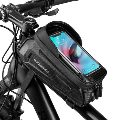 ROCKBROS waterproof bovenbuistas met telefoonhouder 1,7 l eva hardshell