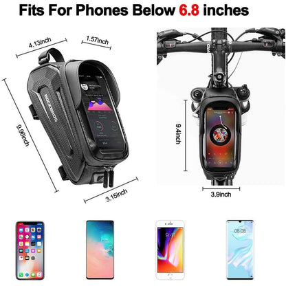 ROCKBROS waterproof bovenbuistas met telefoonhouder 1,7 l eva hardshell