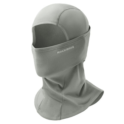 rockbros black windproof thermal balaclava in polar flee#Color_Gray