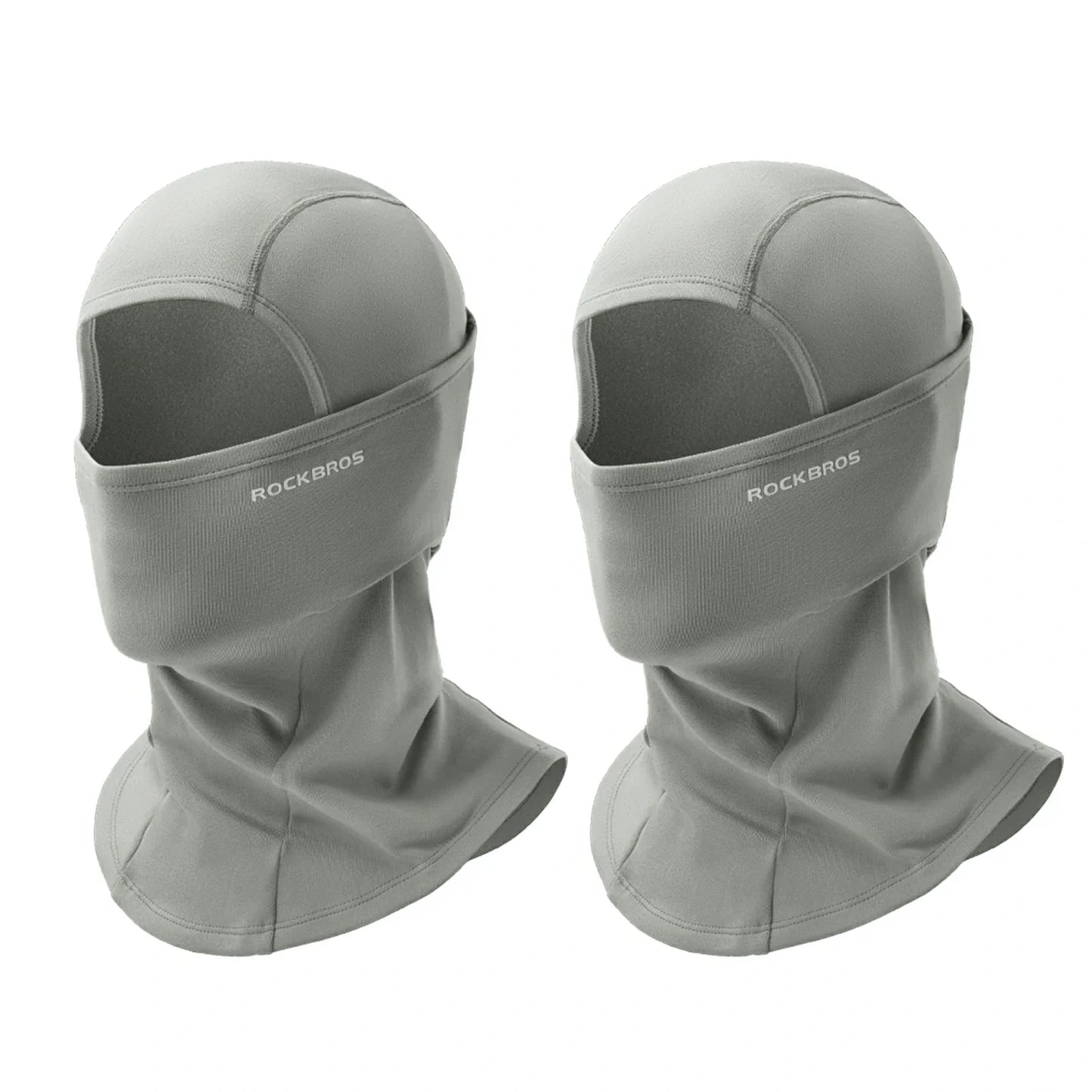 rockbros black windproof thermal balaclava in polar flee#Color_Gray