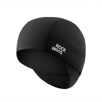 windproof thermal skull cap with extended ear cover for warm winter cycling