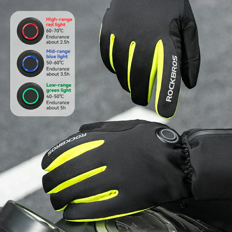 Slim verwarmde winterhandschoenen met touchscreen