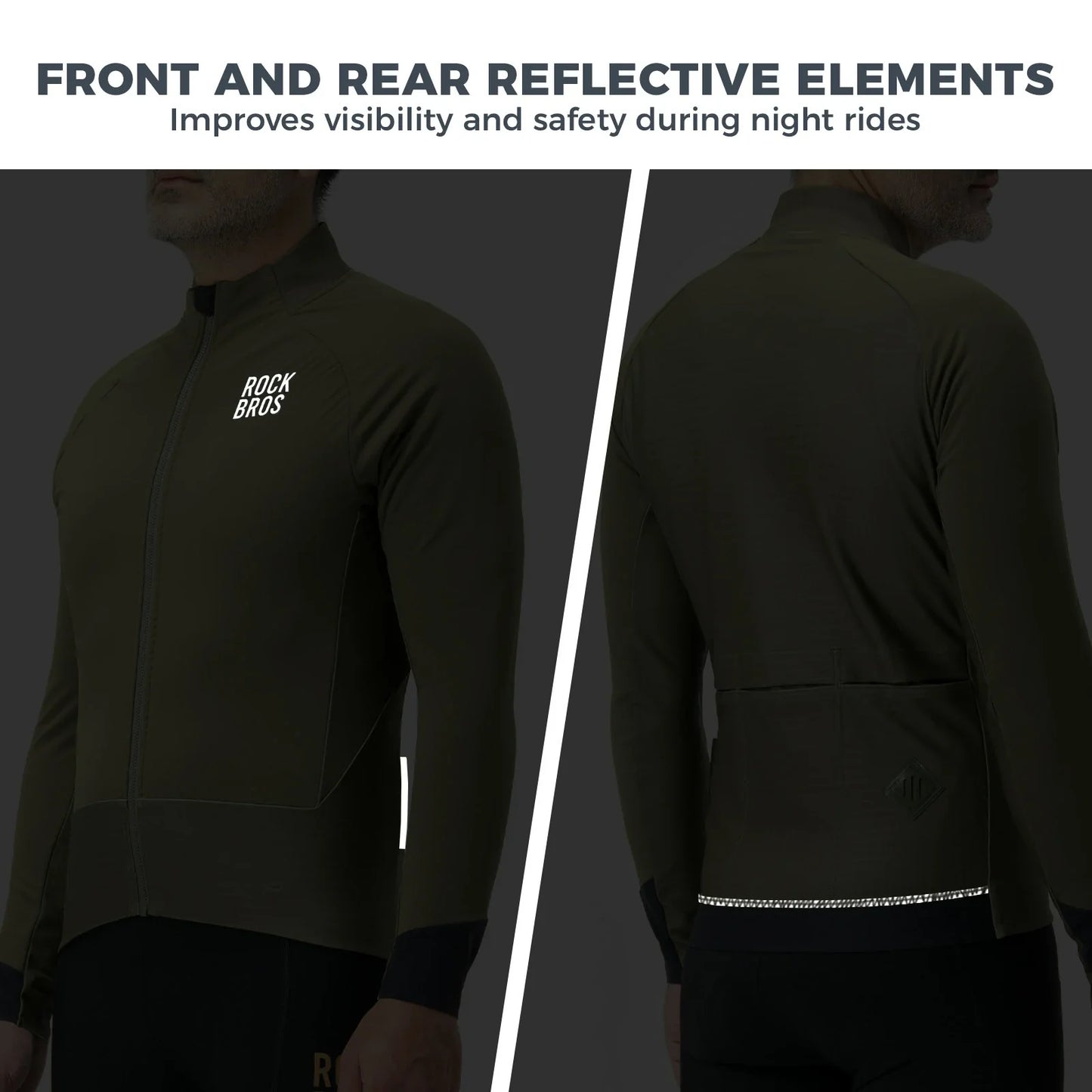 ROCKBROS thermisch thermisch cycling jas double-layer fleece winddicht ade