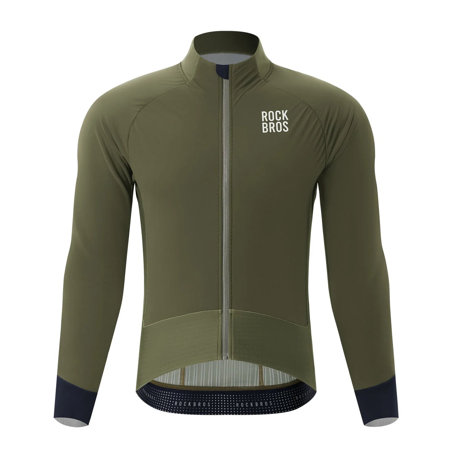 ROCKBROS thermisch thermisch cycling jas double-layer fleece winddicht ade#dark-green