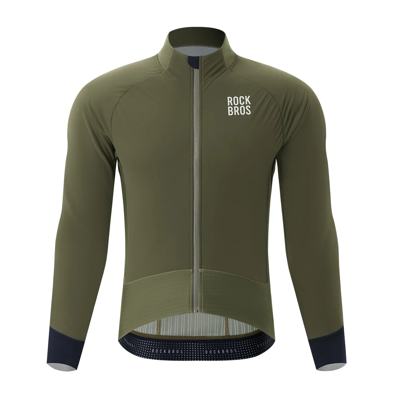 ROCKBROS thermisch thermisch cycling jas double-layer fleece winddicht ade#dark-green