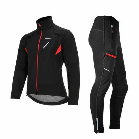 Heren winter fietsset met waterafstotend jack en broek