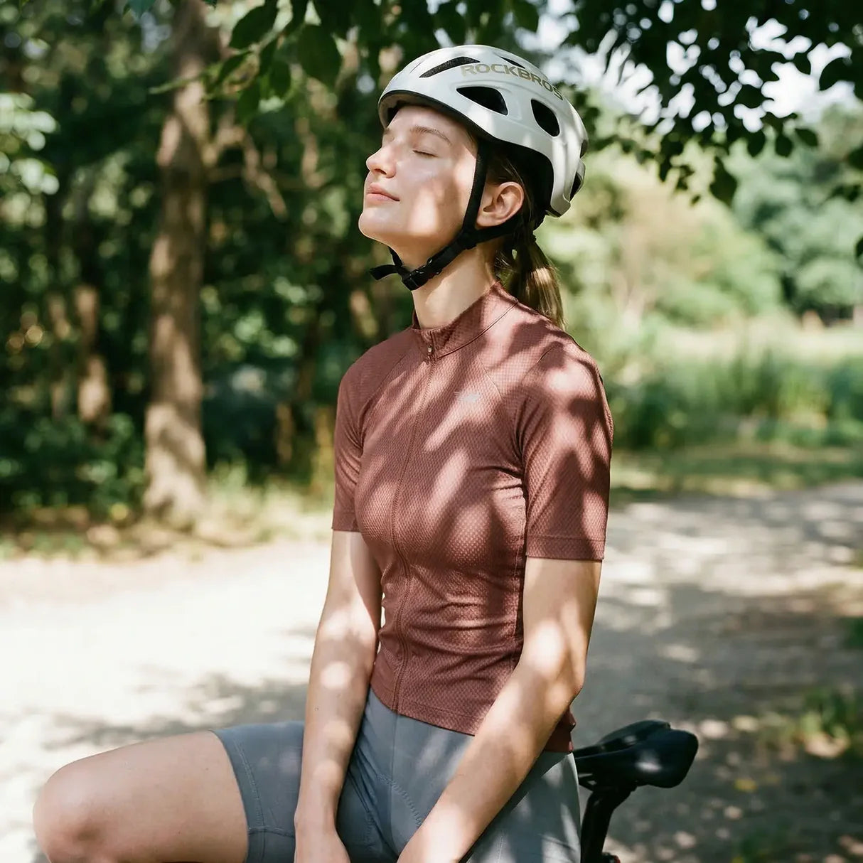 ROCKBROS dames 2-in-1 korte mouw fietsshirt#blue