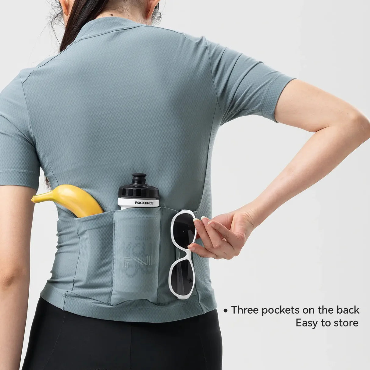 ROCKBROS dames 2-in-1 korte mouw fietsshirt