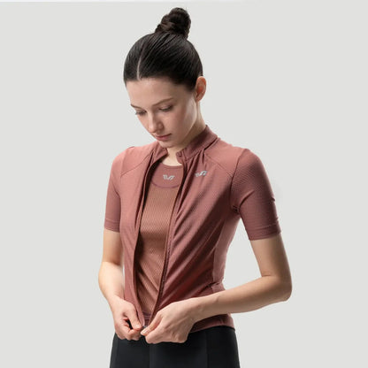 ROCKBROS dames 2-in-1 korte mouw fietsshirt#red
