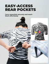ROCKBROS dames fietsshirt zebra stripe ademend