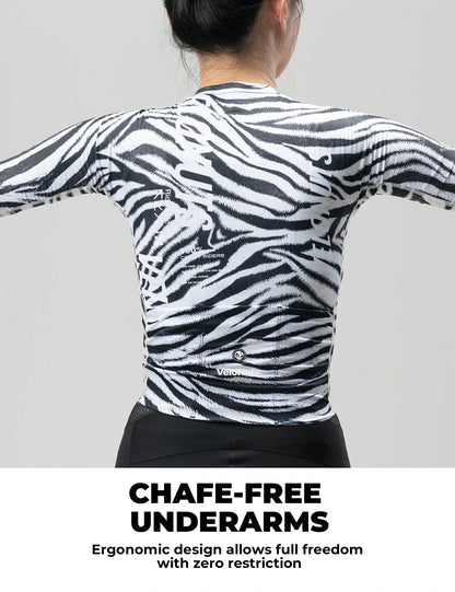 ROCKBROS dames fietsshirt zebra stripe ademend