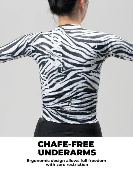 ROCKBROS dames fietsshirt zebra stripe ademend