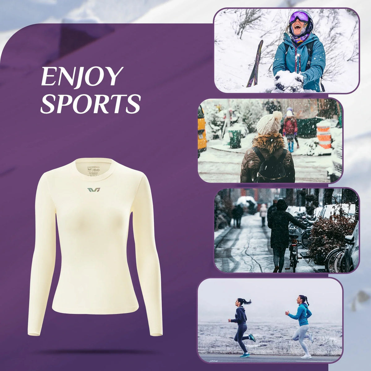 TVI thermische fietsbaselayer met lange mouwen voor dames